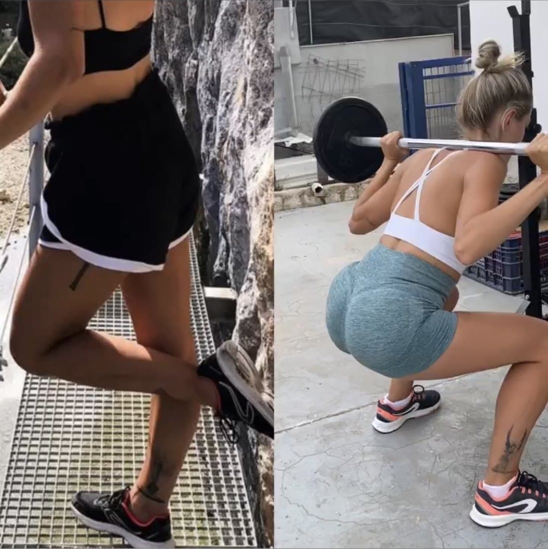 Antes y después de Laura, cliente de Pata Negra Workout (3 meses)